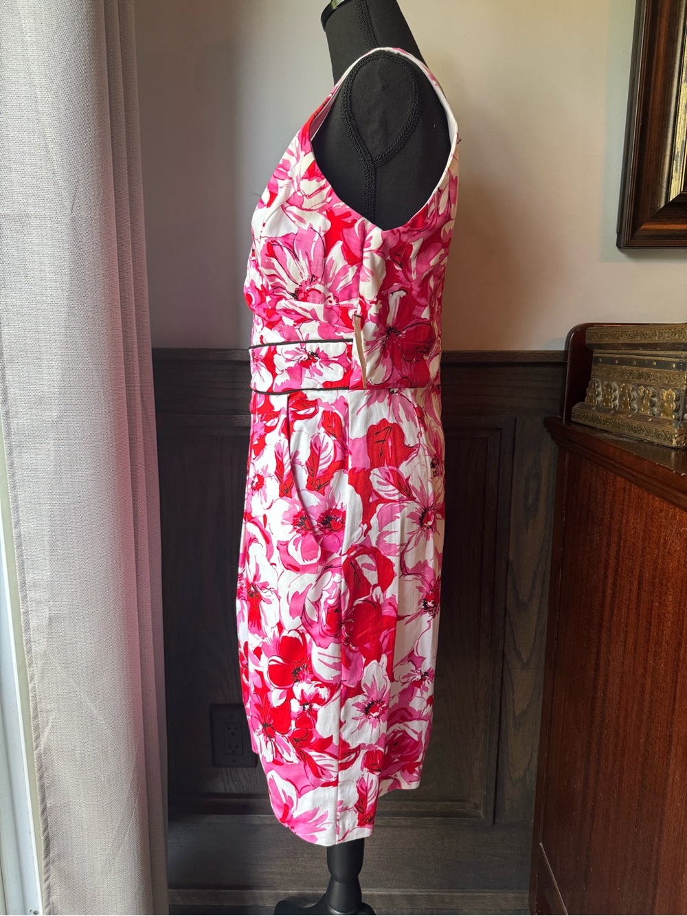 B. Smart Pink Floral Midi Dress nwt 12 - Picture 3 of 9